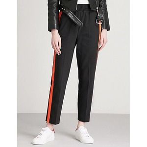 Maje Pensee Black Pants Orange Side Stripe Size 1 / Small